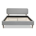 thumbnail image 6 of Jennifer Taylor Home Diego Low Upholstered Platform Bed, Queen, Light Grey Polyester, 6 of 9