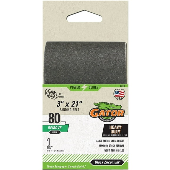 Gator 7776 Sanding Belts 3"x21", 80 Grit