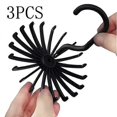 thumbnail image 2 of 3 pcs Swivel Belt, Scarf Holder, Hook For Storage Wardrobes Black, 2 of 5