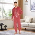 thumbnail image 5 of IAUYY Unisex Adult Onesie Pajamas Ultra-Soft Crystal-Soft Fabric, Halloween Adult Onesie Pajamas Adults,With a Zipper Plus Size Onesie Pajamas, Rose Logo, 5 of 7