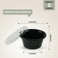 thumbnail image 2 of Klex 2 Oz Disposable Plastic Portion Cups with Lids for Sauce, Microwave & Freezer Safe, Black/Clear, 2000 Sets, 2 of 5