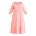 thumbnail image 4 of Terra & Sky Women's Plus Tiered Smocked Knit Maxi Dress, Sizes 0X-4X, 4 of 4