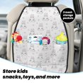 thumbnail image 5 of Kdxio Heart Rabbit Print 2 Pack Car Kick Mat Seat Cover Back Protector Mat with Pockets for Organizer Backseat Protector and Storage Anti Kick Pad for Vehicles, 5 of 9
