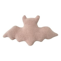 16 Inch Halloween Bat Plush Pillow - Black Bat Shaped Throw Pillow for Couch, Sofa & Bed, Gothic Decor, Spooky Stuffed Cushion for Home & Car