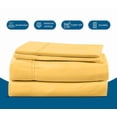 thumbnail image 5 of 4-Piece Full Sleeper Sofa Sheet Set, 100% Egyptian Cotton, 800 Thread Count, Fits 8" Deep Pull-Out Couch Mattress (54" x 72") - Gold Solid, 5 of 5