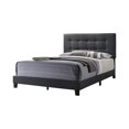 thumbnail image 2 of Mapes Tufted Upholstered Eastern King Bed Charcoal, 2 of 2