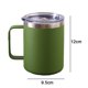 thumbnail image 2 of Taza de café de acero inoxidable con mango Zhivalor Vaso aislado al vacío con tapa, 2 of 5