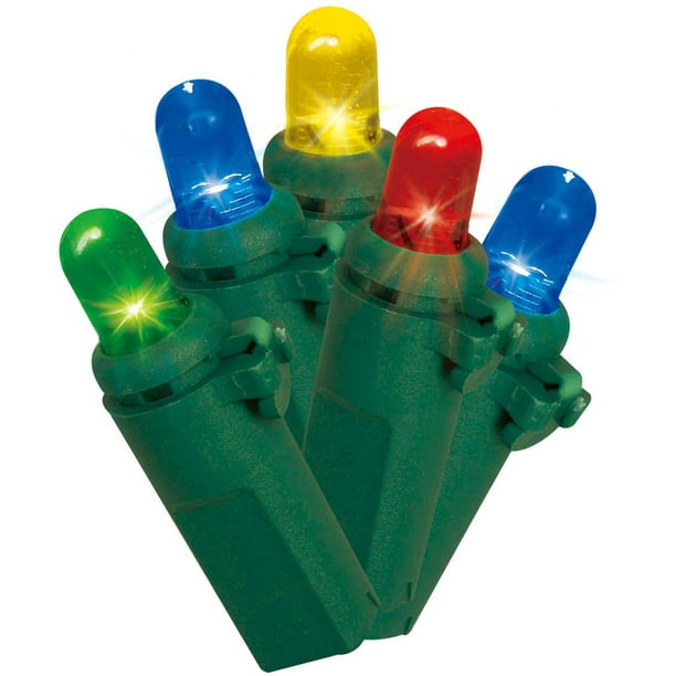 LED Mini Light Set Green Wire Multi Bulbs, 240 Count - Walmart.com ...