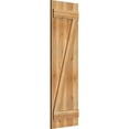 thumbnail image 2 of 16 1/8"W X 52"H Timbercraft Three 5 3/8" Boards Joined Board-N-Batten Shutters W/Z-Bar, Rough Sawn Western Red Cedar (Per Pair), 2 of 13