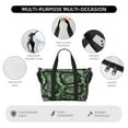 thumbnail image 3 of Travel Duffle Bag Green Snakeskin Travel Tote Bags Carry on Luggage Waterproof Weekender Bags with Top Handle Adjustable Shoulde Strap for Travel Gym, 3 of 5