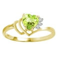 thumbnail image 2 of Galaxy Gold 14K Yellow Gold Natural Diamonds and Peridot Ring - August Birthstone - Abundance & Joy - Sizes 5.5 to 11 - Fine Jewelry for Women, 2 of 3