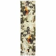 thumbnail image 1 of homeroots home decor 388027 2’ x 8’ Abstract Weathered Beige and Gray Indoor Runner Rug, 1 of 1