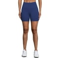 thumbnail image 2 of Audhol Womens Bike Shorts, Side Pocket without Embarrassing Line Fitness High Waist Thin Breathable Sports Pants for Women Running Shorts for Women Navy 2XL, 2 of 6