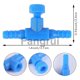 thumbnail image 4 of For 10 Pieces Plastic Aquarium Fish Tank 2 Way Air Pump Control Valves Blue, 4 of 5