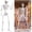 F, variant on 1PC 3FT Halloween Skeleton, Posable Full Body Decoration for Haunted House,C,35"