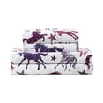 thumbnail image 4 of Kute Kids 4-Piece Ultra Soft Glitter Unicorn Purple Microfiber Woven Sheet Set, Queen, 4 of 7