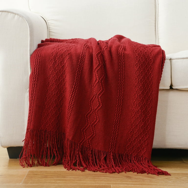 Red throw blanket with fringe hotsell