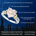 thumbnail image 2 of Gem Stone King 925 Sterling Silver and 10K Yellow Gold 10MM Heart Shape Rose Quartz Ring for Women (3.22 Cttw, Available in Size 5, 6, 7, 8, 9), 2 of 5