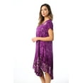 thumbnail image 3 of Riviera Sun Batik Tie Dye Summer Dress Beach Cover Up  (Purple / White, X-large), 3 of 4