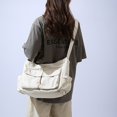 thumbnail image 5 of Women Crossbody Bag Simple Shoulder Bag Canvas Japanese-Style Messenger Bag, 5 of 21