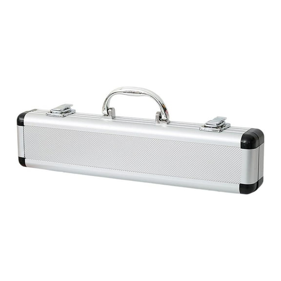 Kuntesetty Flute Box Aluminum Alloy Lockable Protector Handheld Shockproof Storage Case for D key