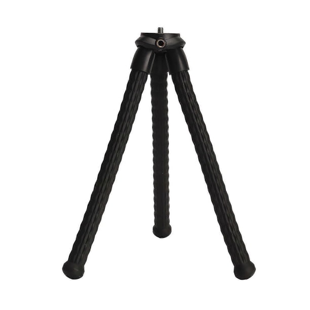 Mini Flexible Tripod Stand 1/4 Inch Screw Portable Tripod with Hidden Phone Holder Cold Shoe Mount for Camera Phone