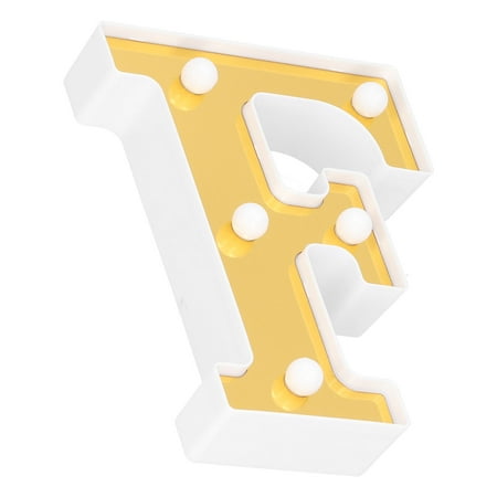 Ccdes F Lettre Lampe F Forme Led Lampe Alphabet Lettre Lumiere Pour Proposition De Mariage Fete D Anniversaire Decoration Blanc Chaud Lettre Lampe Walmart Canada