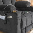thumbnail image 6 of MCombo Electric Power Recliner Chair with Massage & Heat, Extended Footrest, USB Ports, 2 Side & Front Pockets, Cup Holders, Grey Plush Fabric 8015, 6 of 10