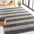 thumbnail image 2 of SAFAVIEH Vintage Leather Henley Striped Area Rug, Dark Grey/Natural, 6' x 6' Square, 2 of 11