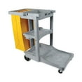thumbnail image 2 of Boardwalk Janitor's Cart, Three-Shelf, 22w x 44d x 38h, Gray -BWKJCARTGRA, 2 of 7