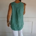 thumbnail image 5 of Oplxuo V Neck Linen Tank Tops for Women Dressy 2026 Summer Loose Sleeveless Going Out Casual Tunic Tops Blouse, 5 of 5