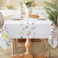thumbnail image 4 of Spring Summer Tablecloth 60×84 inch, Waterproof Floral Table Cloth Washable, Stain Resistant Cloth Table Cover for Party Picnic Dinner Decor (Wildflowers 02), 4 of 6