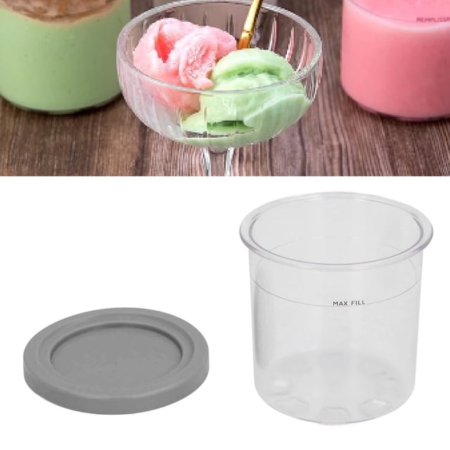 Unique Vibrant Lid, Transparent Stackable Ice Cream Pint Cups for Home Use, Leakproof Design, Multifunctional Choice