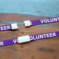 thumbnail image 3 of Bulk 25 Pack - Volunteer Lanyards with Badges - Identification for Volunteers - Heavy Duty Plastic Name Tags with Breakaway Lanyard for Church, Events, School & More! by Specialist ID (Purple), 3 of 7