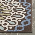 thumbnail image 4 of SAFAVIEH Veranda Axum Geometric Indoor/Outdoor Runner Rug, 2'3" x 8', Chocolate/Blue, 4 of 6