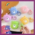 thumbnail image 5 of Lindo estuche para AirPod 2/1, diseño de personajes de dibujos animados, divertido y divertido Air Pods, funda de silicona suave, único animal 3D para niñas, niños, mujeres, estuches para AirPods 2 y 1 (oso arcoíris morado) Sailing  Electrónica, 5 of 5