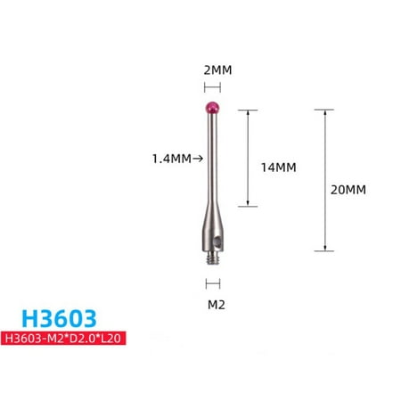 

m2 ball cmm thread and cnc measuring probe stylus point contact