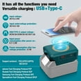 thumbnail image 4 of Wireless Phone Charger For Makita 18V Li-ion Battery USB Adapter With Type-C Charge Port Portable Power Bank, 4 of 5