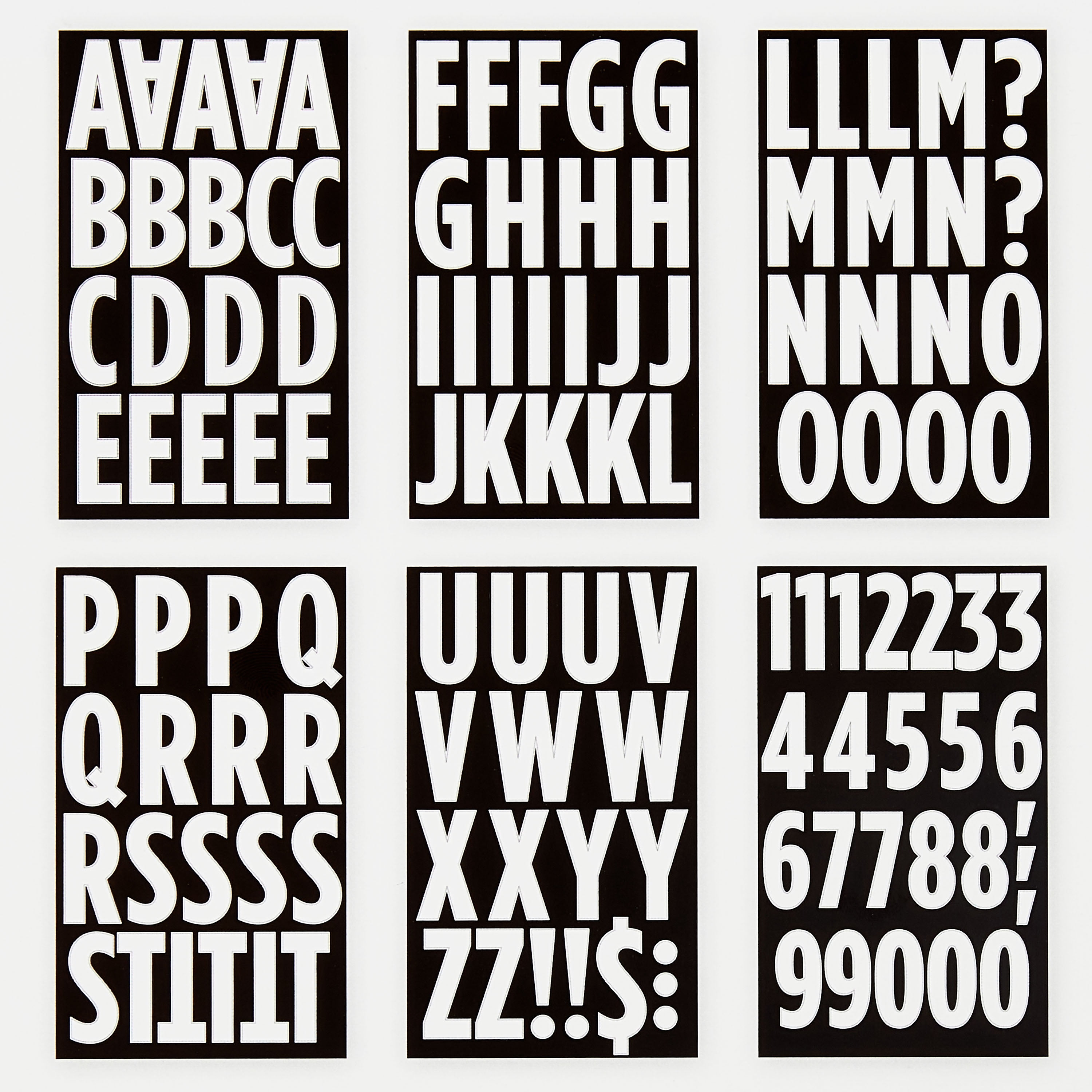 Hello Hobby Extra Large White Sans Serif Alphabet Stickers, 120 Count