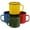 As Shown, variant on Retro Coffee Mug with Exquisite Design and AntiSlip Handle for Home Use Assorted Color Enamel 4Pcs
