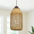 thumbnail image 6 of Arturesthome Farmhouse Pendant Light for Kitchen Island,Rattan Chandelier Lighting Woven Lampshade for Living Room Bedroom, 6 of 17