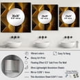 thumbnail image 4 of Designart "Optical Illusion Vintage Gilded Geometric Aspects I" Abstract Spirals Square Mirror Wall Decor Transitional - Large Gold Square Bathroom Mirror - Square Printed Wall Mirror Art, 4 of 5