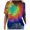 Blue, variant on Viikei Women's Plus Size Short Sleeve Print V-Neck Loose Pullover T-Shirt