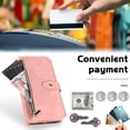 thumbnail image 2 of Design for Samsung Galaxy Note 10 Plus Crossbody Wallet Case with PU Leather Card Holder Slots Kickstand Magnetic Closure Flip Folio Zipper Handbag Cases Shockproof Protective Cover Women Rose gold, 2 of 14