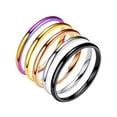 thumbnail image 3 of Anillo de acero de titanio con diseño de lujo ligero y exquisito para damas, elegante, pequeño y fresco, anillo de pareja, joyería, 3 of 5