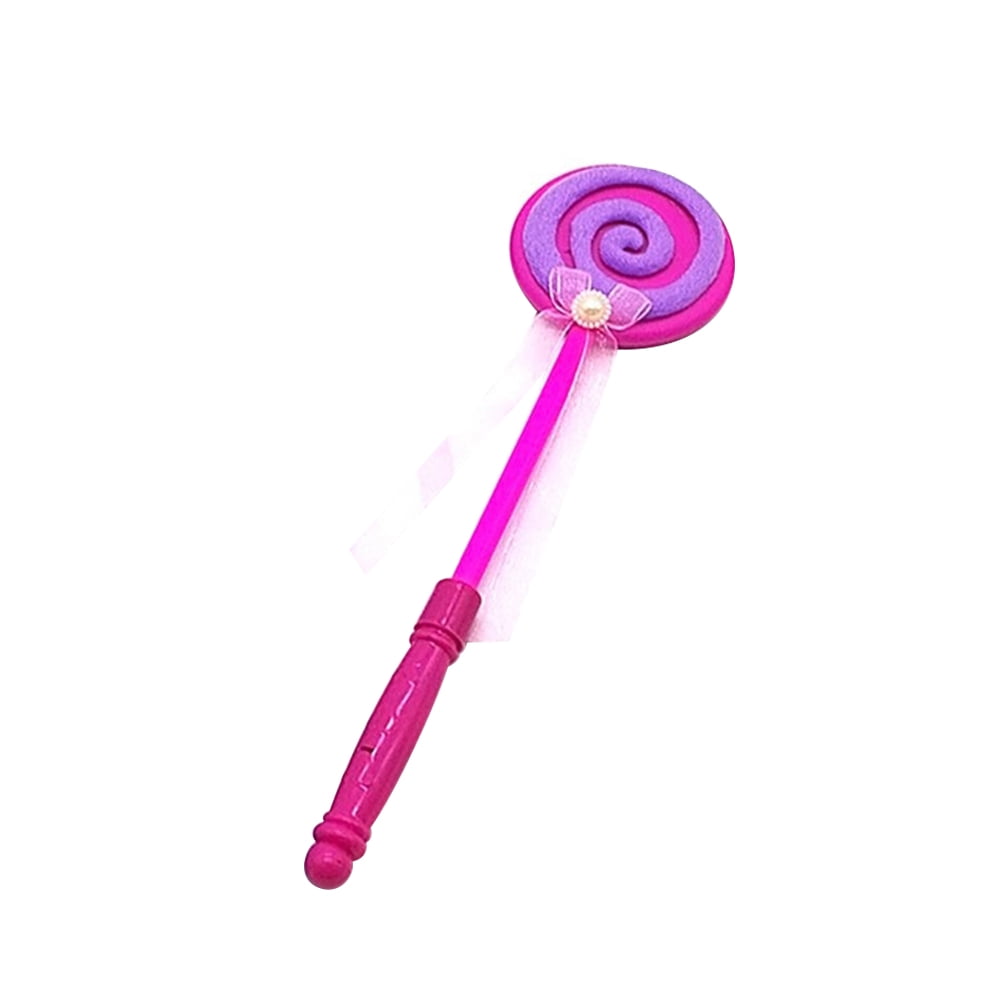 Kid Girl Portable LED Light Magic stick Wand Lollipop Wand Fairy O3B2 Q8I1 