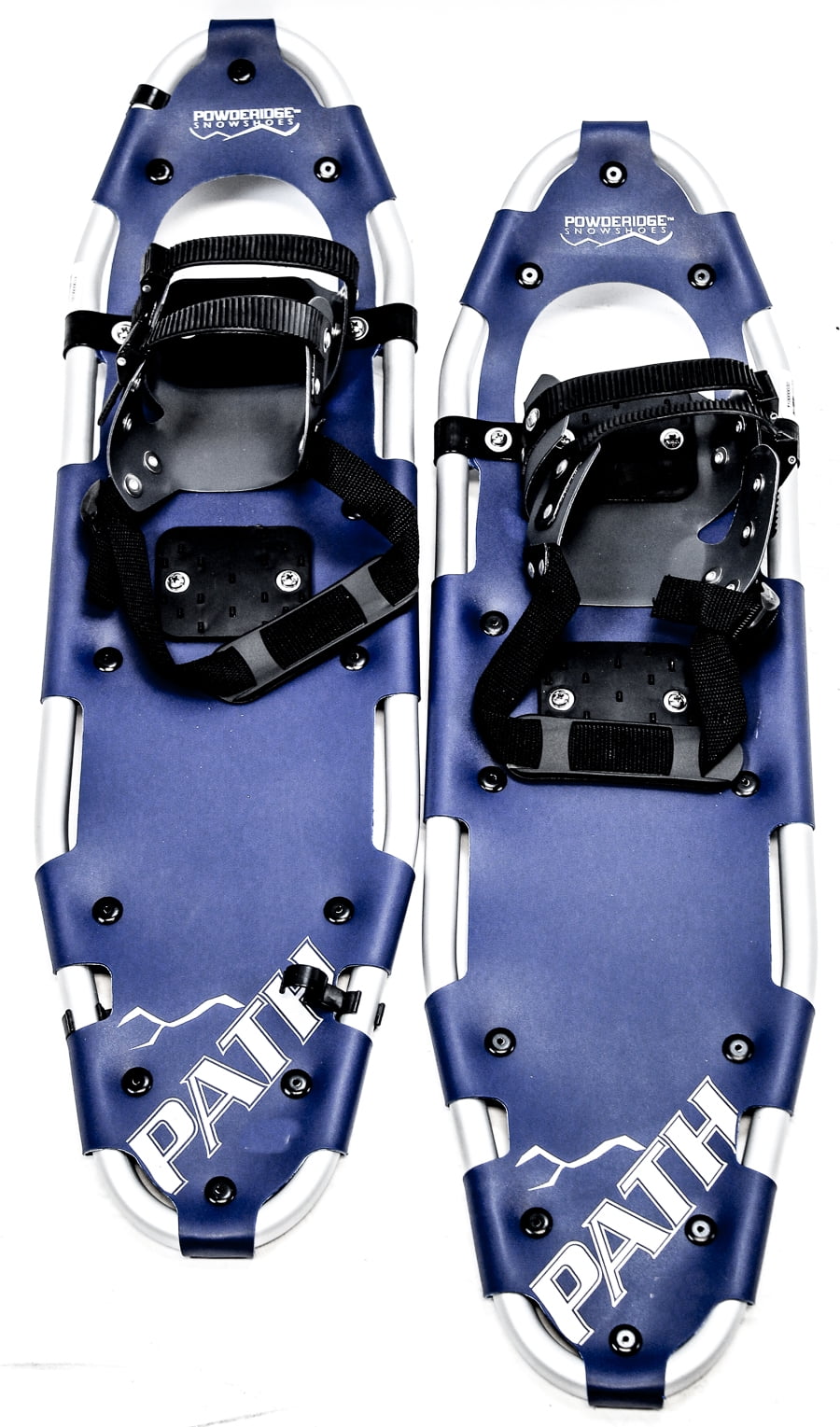 POWDERIDGE PATH Men's Women's Snowshoes 8 X 25" Pair Snow Shoe Blue MSRP $90 New by