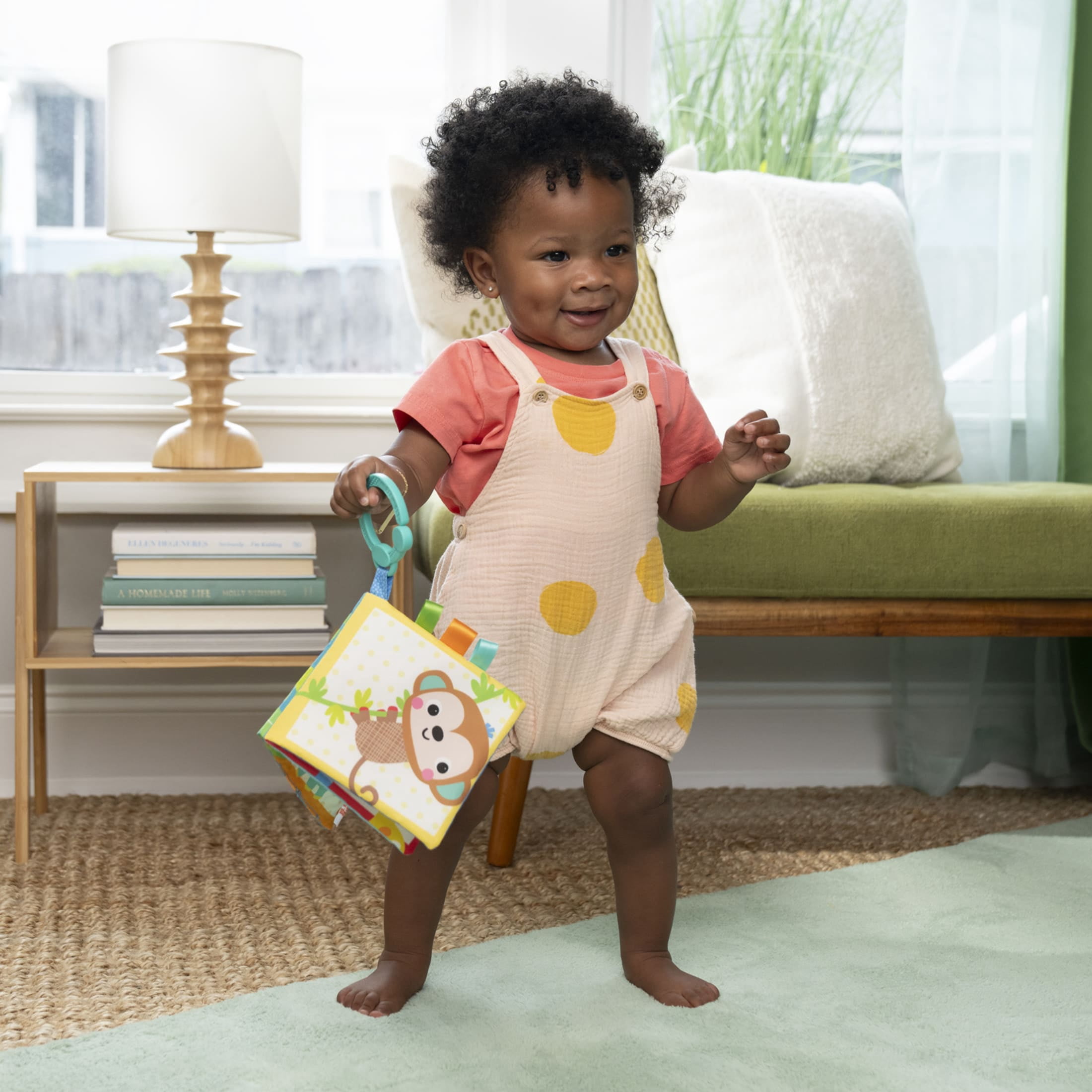 Bright Starts Safari Buddies Soft Book, Unisex, Newborn