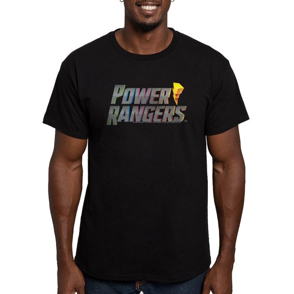 CafePress - Power Rangers Stacked Logo Men's Classic T Shirt - Men's Fitted T-Shirt