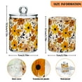 thumbnail image 5 of Yayeee 2 Pack Qtip Holder Dispenser for Bathroom with Lid Cotton Swab Canister, Yellow Flowers, 5 of 6